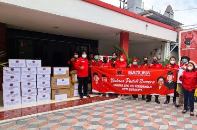 PDIP Surabaya Kirim Bantuan Korban Semeru