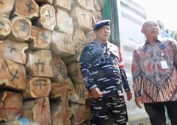 Kayu Ilegal Tangkapan TNI AL Diserahkan Gakkum Jabalnusra