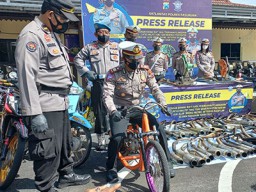 Razia Balap Liar, Polisi Pasuruan Sita 129 Motor