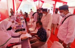 DPC Gerindra Pasuruan Bagikan 1.500 Dosis Vaksin