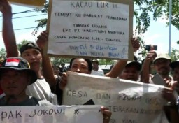 Ratusan Petambang Udang Lampung Unjuk Rasa