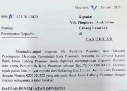 Deposito Miliaran Kasda Pemkot Pasuruan Disoal