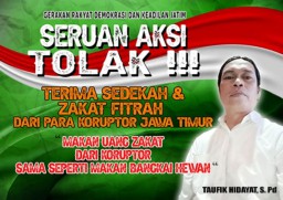 GRDK: Tolak Sedakah & Zakat dari Koruptor Jatim
