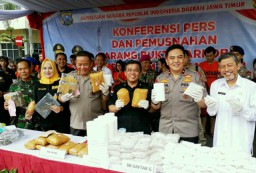 Barang Bukti Narkoba Rp 28 Miliar Dimusnahkan