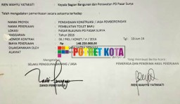 Proyek Mangkrak PD Pasar Surya Dipolisikan