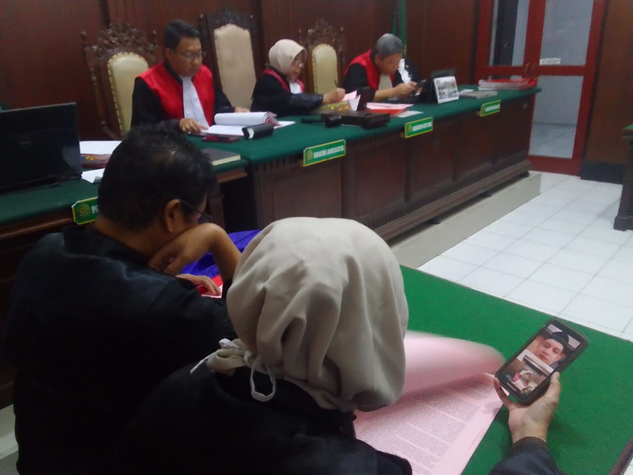 (foto handphone) Terdakwa Pandu Utomo Sulistyan