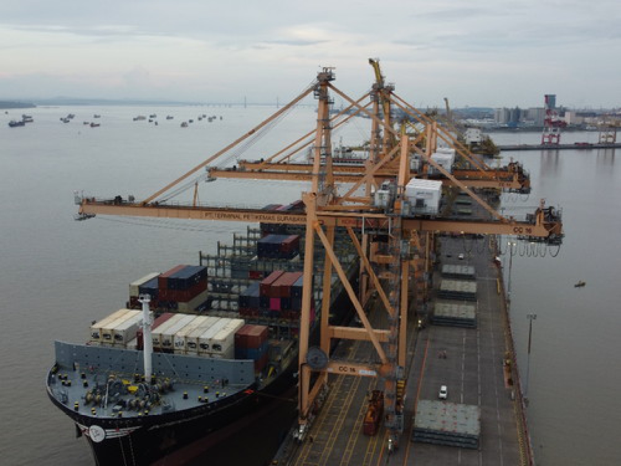 Foto istimewa: Aktivitas bongkar muat barang di Pelabuhan Tanjung Perak Surabaya.