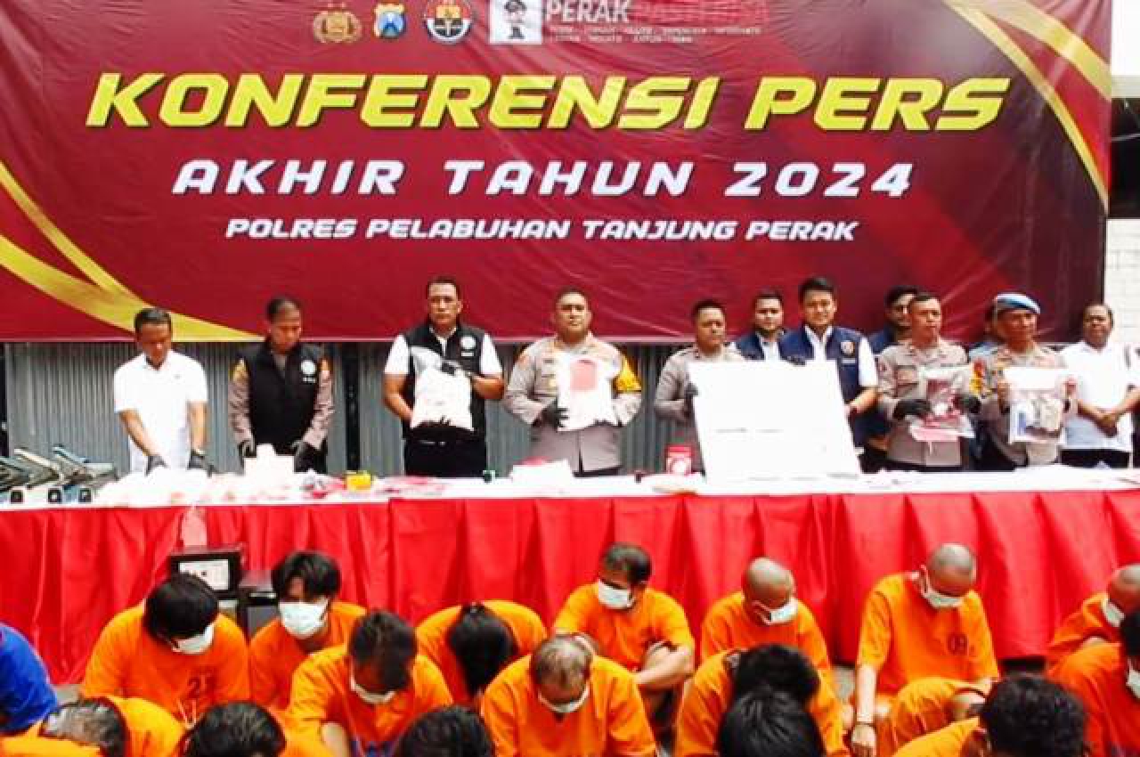 Tahun 2024, Polres Tanjung Perak Tangkap 426 Tersangka Narkoba