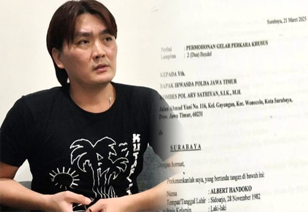 surat Albert Handoko ke Irwasda Polda Jatim
