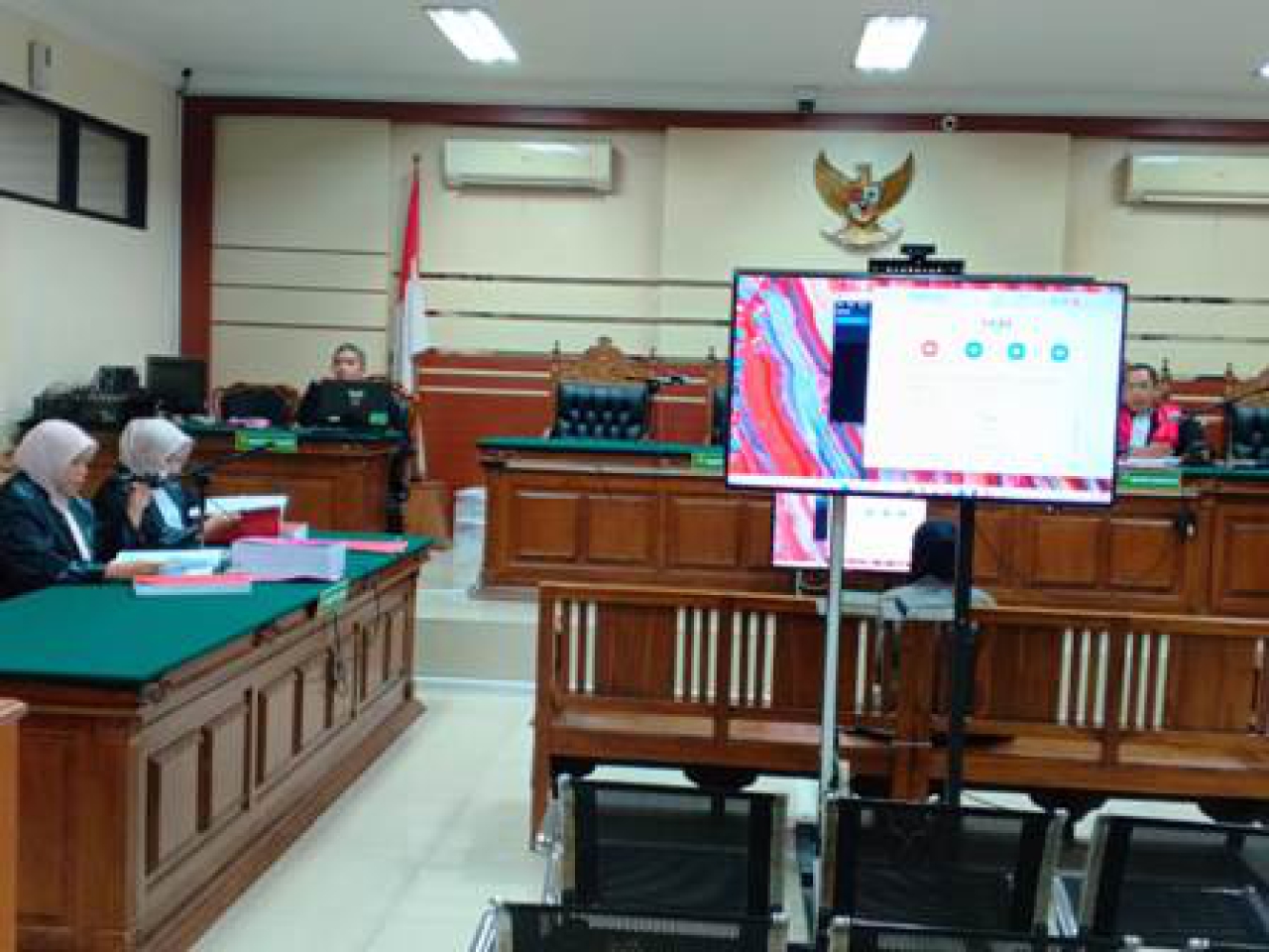 Jumiyati, S.Ag di PN Tipikor Surabaya.