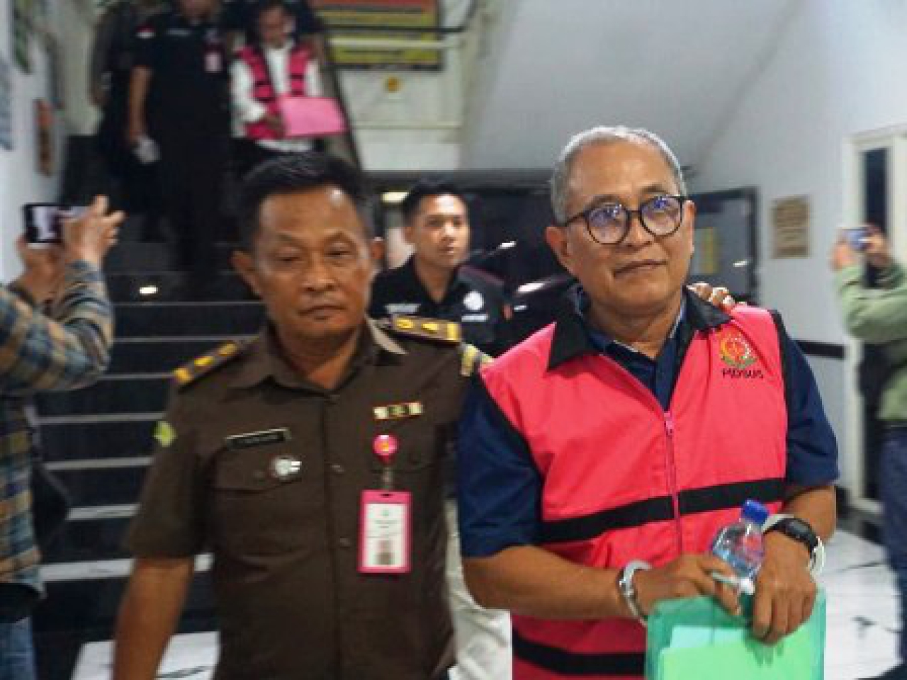 Tersangka Rusunawa Tambaksawah Sidoarjo.