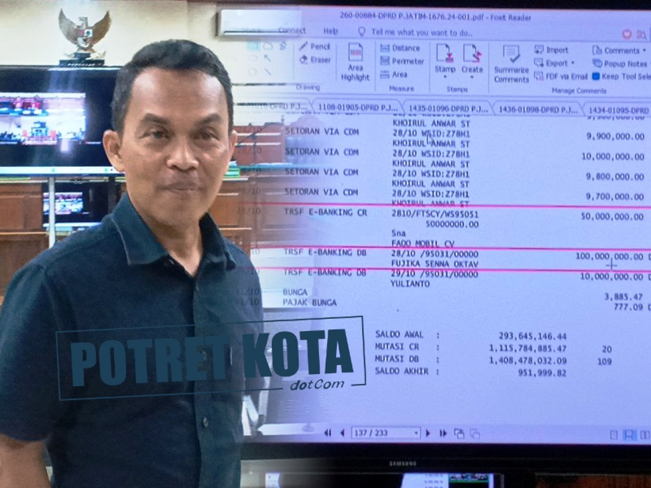 Khoirul Anwar ST dan bukti setor ke Fujika Senna Oktavia