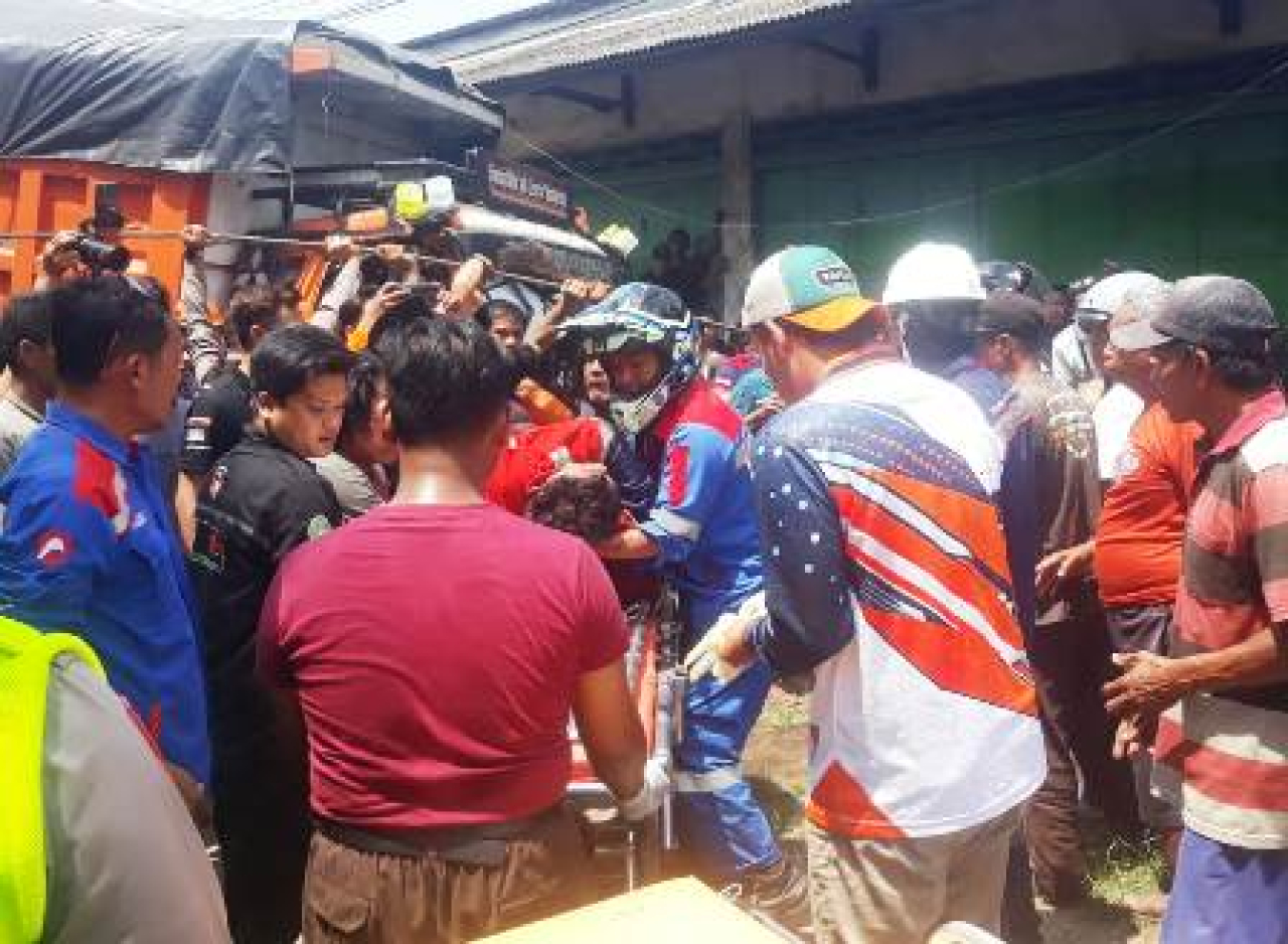 Kecelakaan maut di di Jalan Raya Pleret Pasuruan.