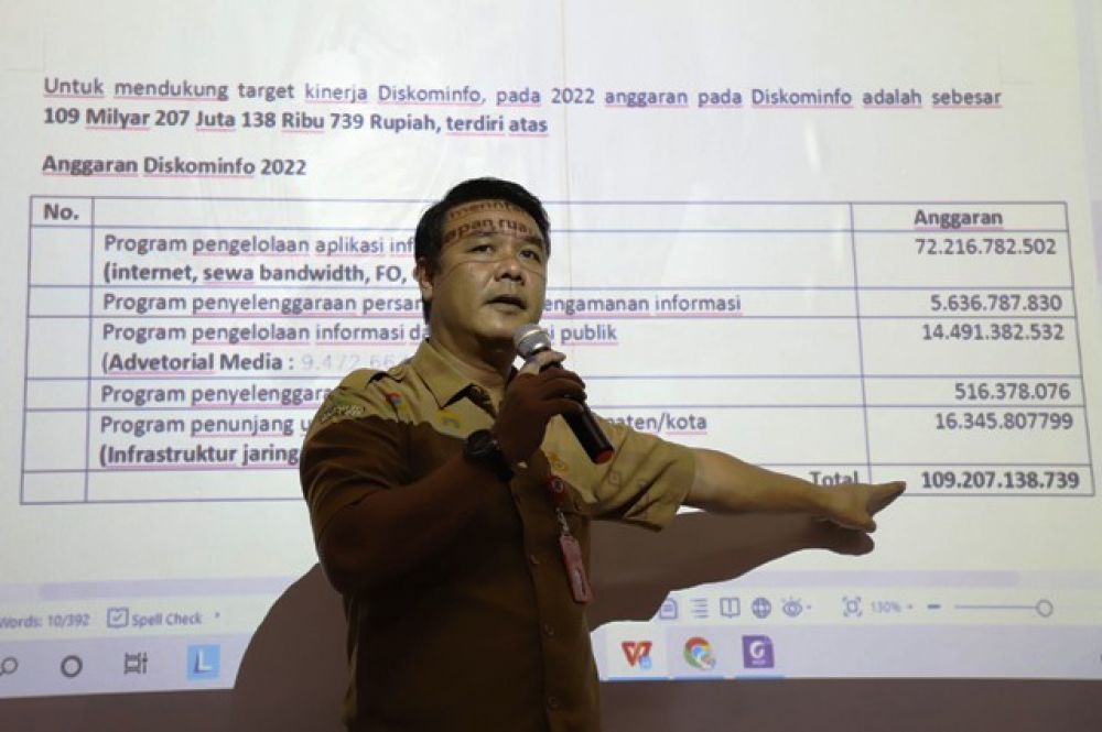 Fikser memaparkan kinerja Diskominfo selama 6 bulan
