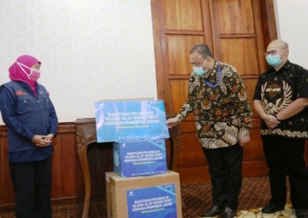 Pelindo 3 Beri Pemprov Jatim 10 Ribu Rapid Test Kit