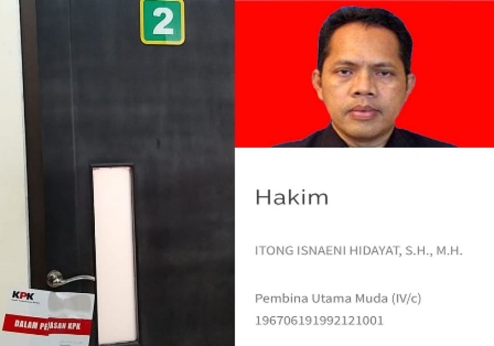 KPK Tetapkan Hakim Itong Isnaini Hidayat Tersangka 