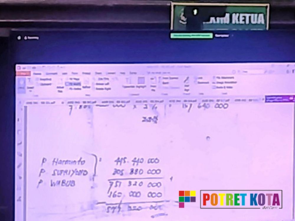 catatan bukti yang diterima KPK