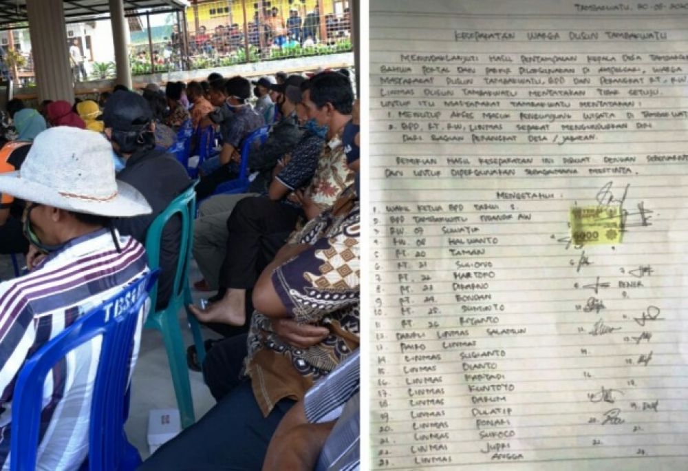 Balai Desa Tambaksari Pasuruan Digeruduk Warga