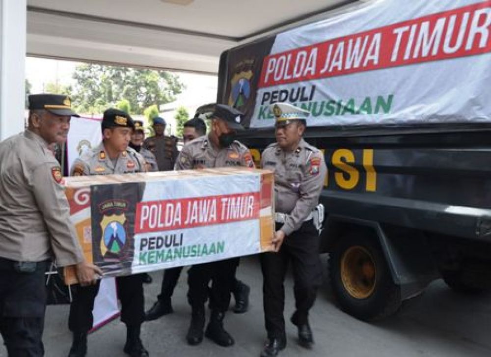 Polres Pasuruan Kirim Bantuan Korban Palestina