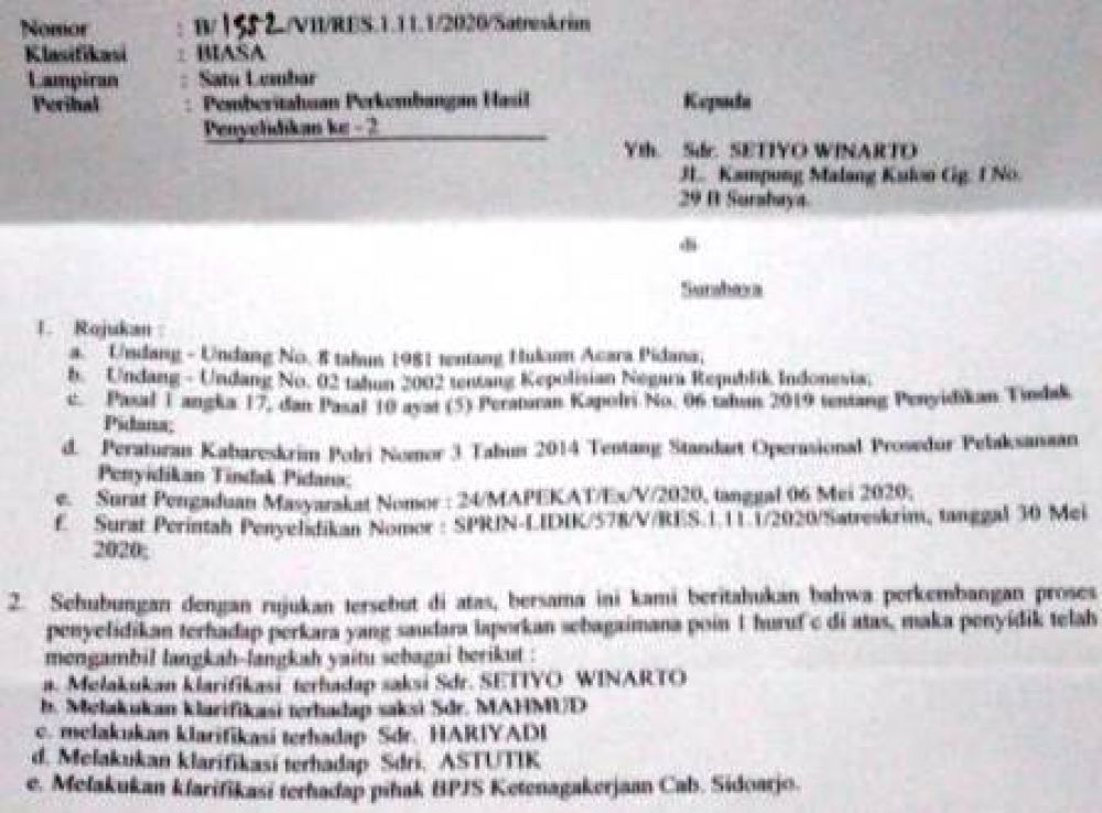 Management Pabrik Rambut Sidoarjo Dipolisikan