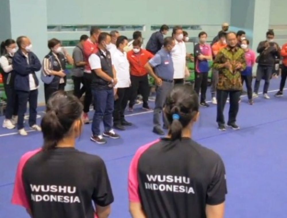 Zainudin Amali saat tinjau Cabor Wushu 