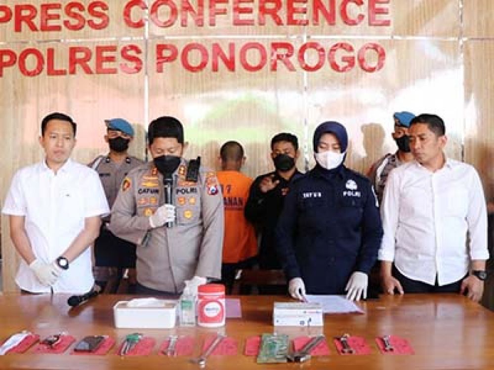 Polisi Ponorogo Tangkap Maling Alat Pertanian