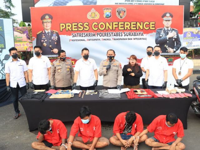 Jatanras Polrestabes Surabaya Sikat 4 Bandit