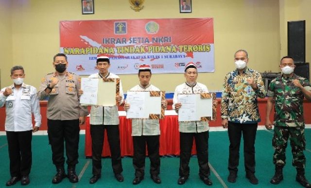 3 Napi Terorisme Lapas Surabaya Ikrar Setia NKRI