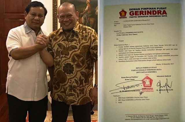 Gerindra Usung La Nyalla di Cagub Jatim 2018